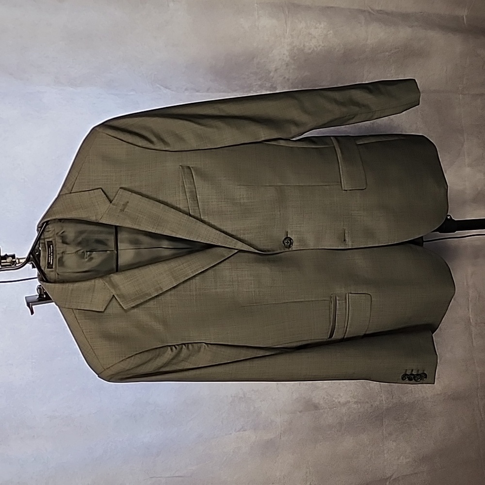 Tapered Waist 40R Grey Blazer/Suit Jacket